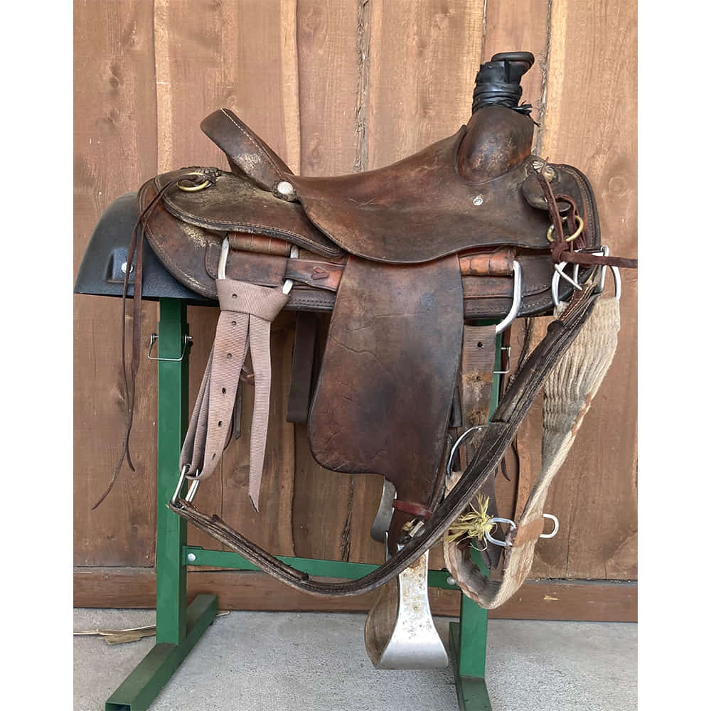 Used Saddles Saddles 15.5" Butch Andreski 15.5" Rough Out Used Team Roping Saddle