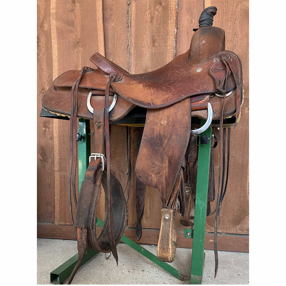 Used Saddles Saddles South Texas Tack 15.5" Full Rough Out Used Cutting Saddle