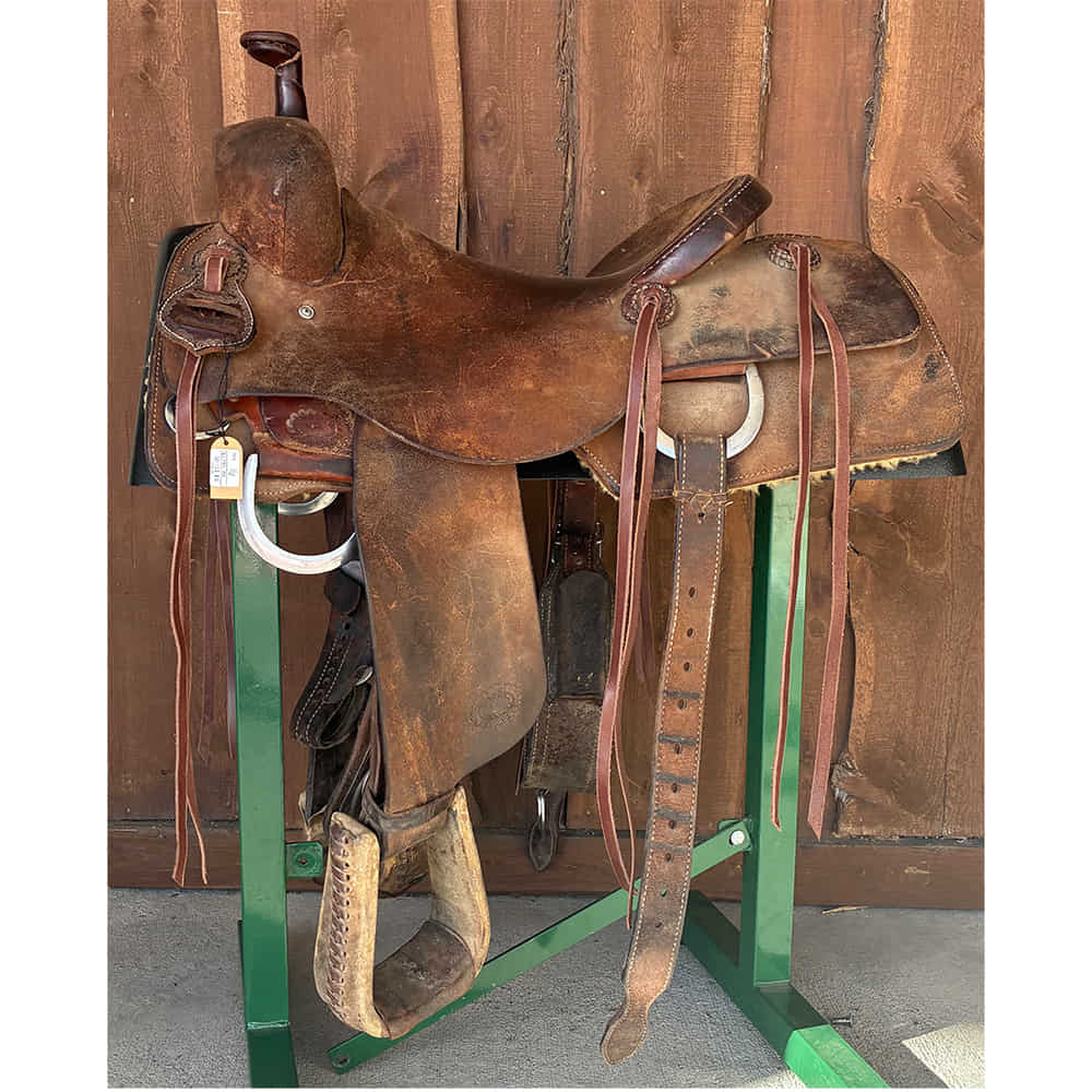 Used Saddles Saddles South Texas Tack 16" Full Rough Out Used Ranch Cutting Saddle