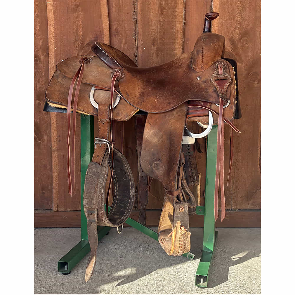 Used Saddles Saddles South Texas Tack 16" Full Rough Out Used Ranch Cutting Saddle