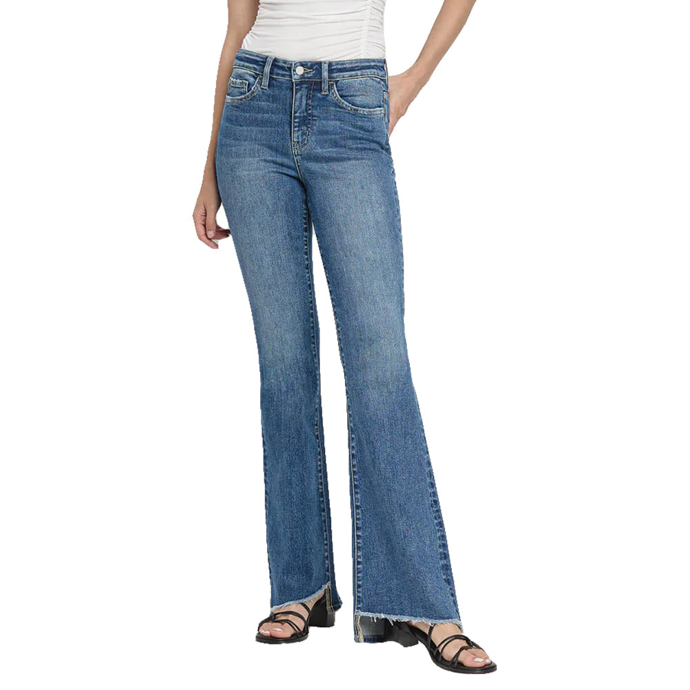 Vervet Apparel Vervet Crate Women's Plus Flare Slant Hem Jeans
