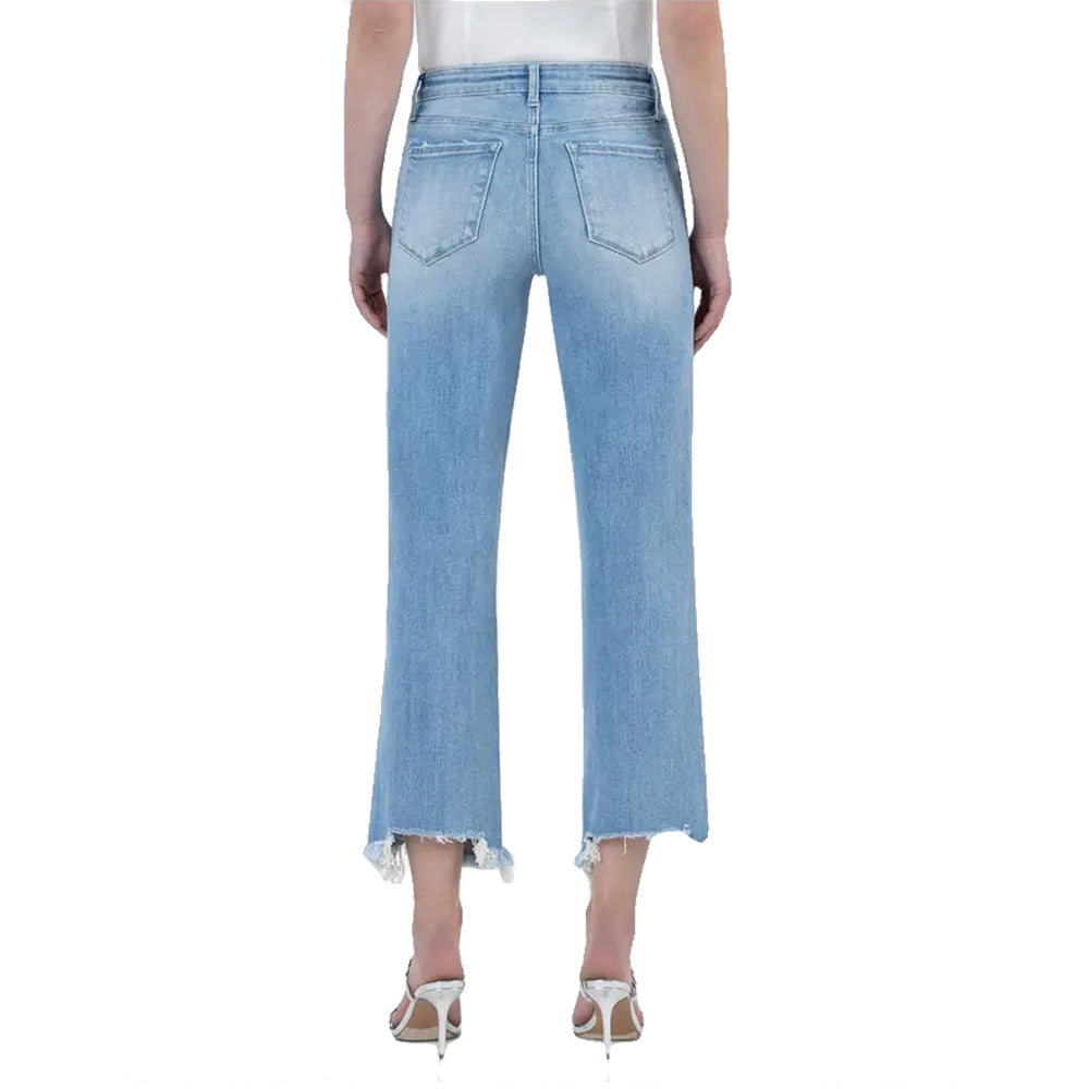 Vervet Apparel Vervet High Rise Distressed Amply Wash Crop Slim Fit Women's Jeans