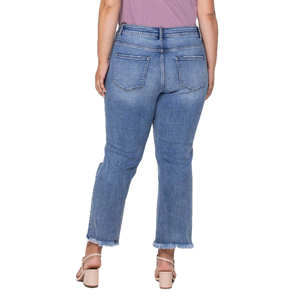 Vervet Apparel Vervet Women's Hampton Plus Size High Rise Crop Jeans