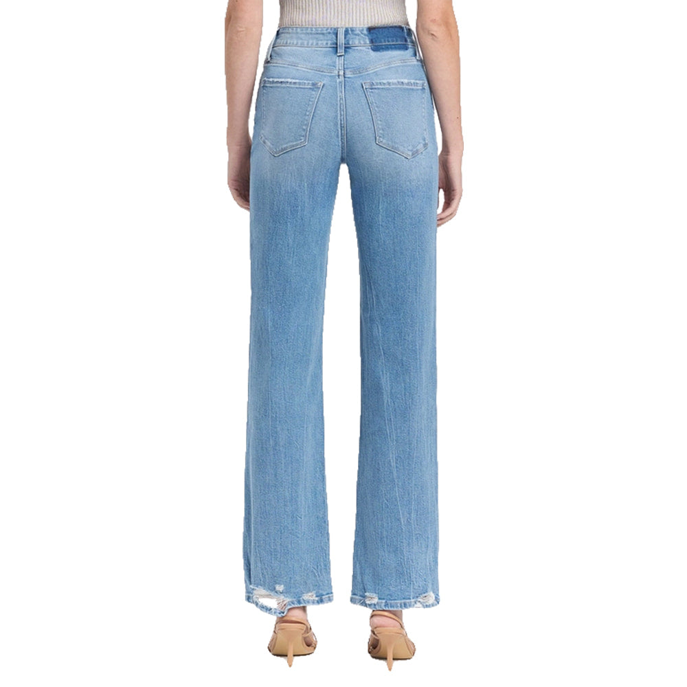 Vervet Apparel Vervet Women's Light Distressed Literary High Rise Slim Jeans