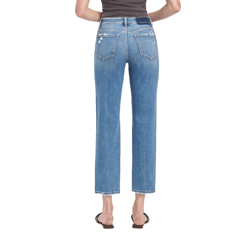 Vervet Apparel WOMENS HIGH RISE TAPERED STRAIGHT JEAN IN BARDOT