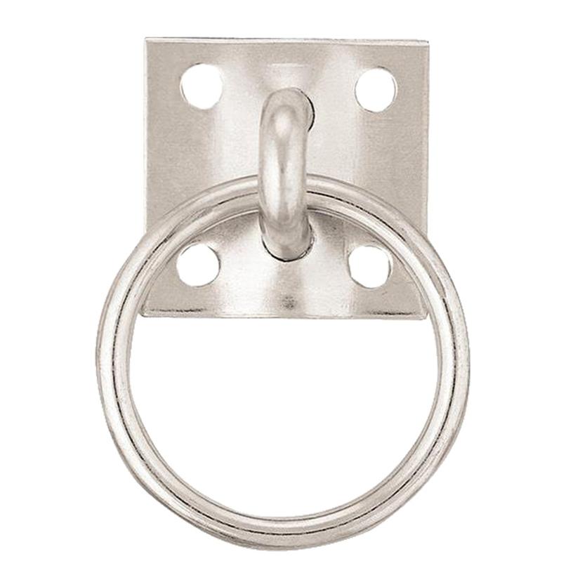 Weaver Leather Tack 1 3/4"x1 7/8" / Zinc Plated Zinc Plated Tie Ring Plate