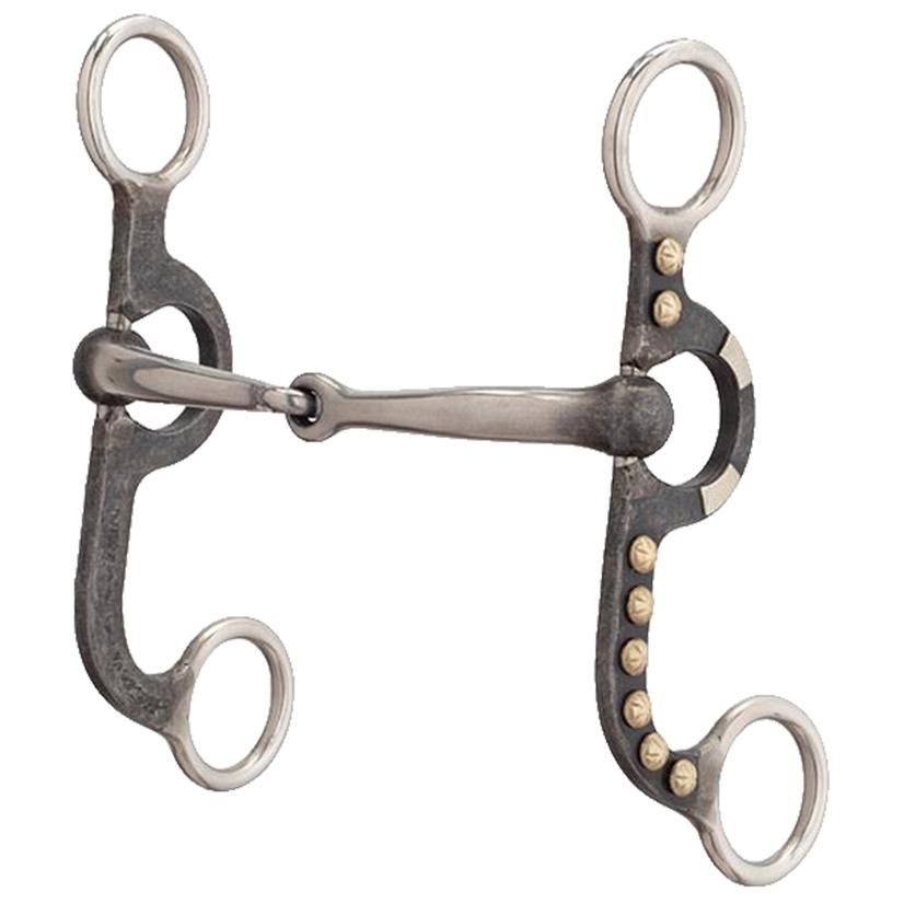 Weaver Leather Tack 4 5/8" Weaver Leather 4 5/8" Mouth 2 Piece Snaffle Pony Bit with Buffed Black Finish