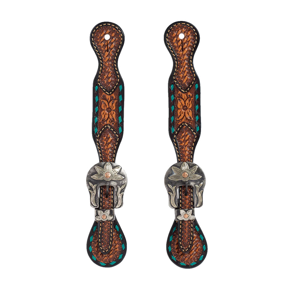 Weaver Leather Tack Weaver Leather Women's Floral Buckstitch Spur Straps