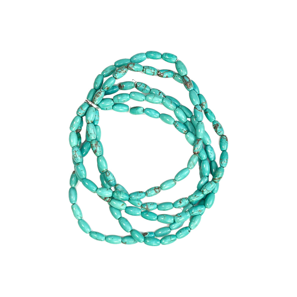 West and Co Jewelry Turquoise West and Co Faux Green Turquoise Dainty Beaded Bracelet