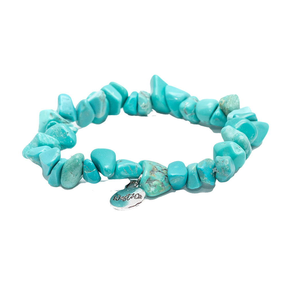 West and Co Jewelry Turquoise West and Co Stretch Faux Turquoise Stone Bracelet