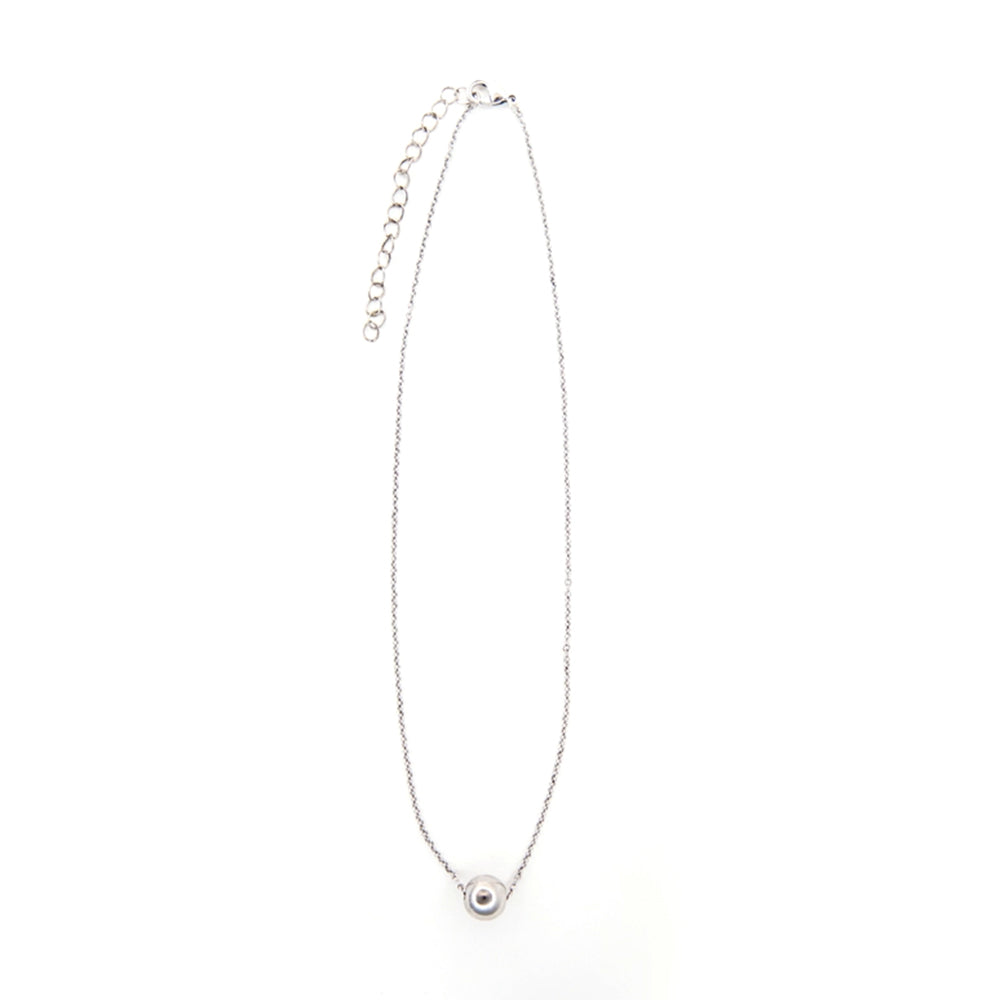 West and Co Jewelry West and Co 18K Gold Burnished Chain Necklace with Burnished Bead