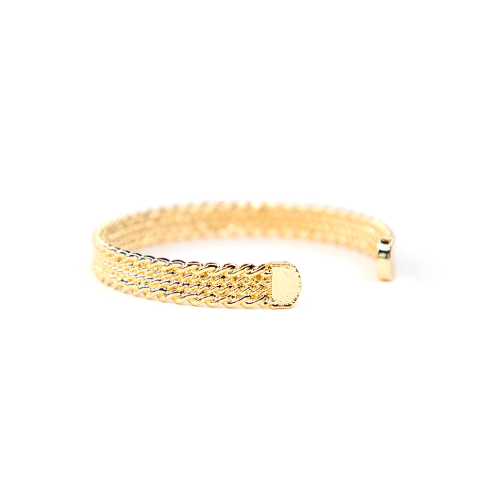 West and Co Jewelry West and Co 18K Gold Plated 4 Strand Rope Cuff Baltimore Bracelet