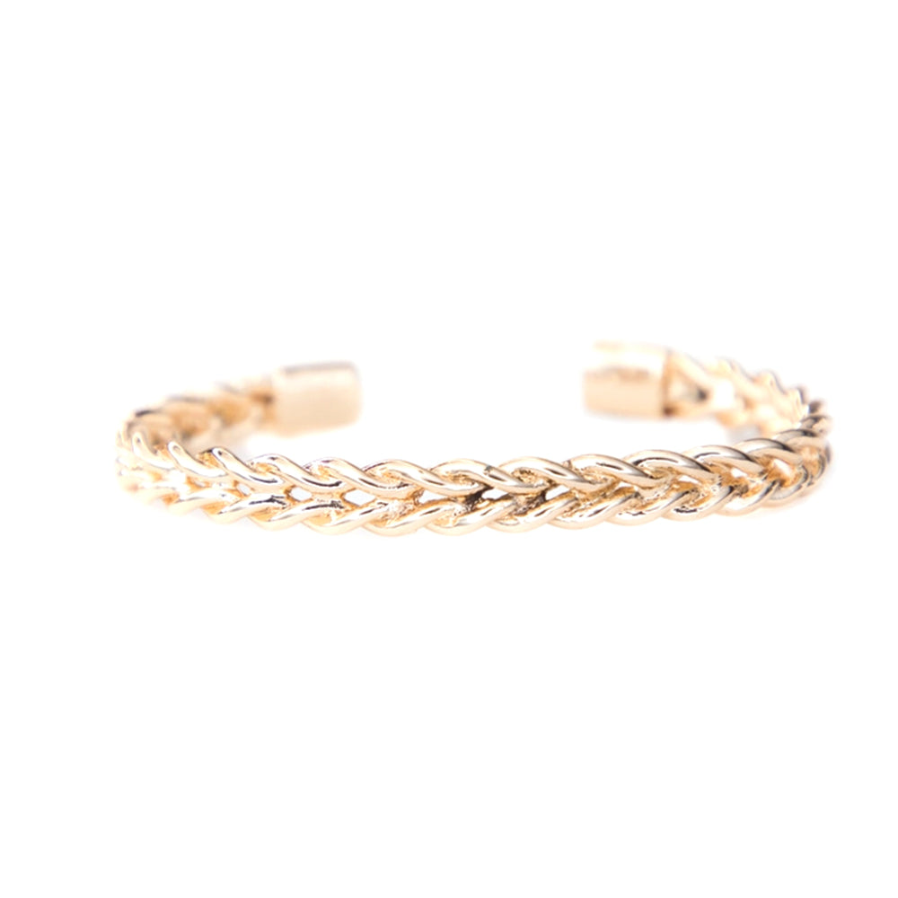 West and Co Jewelry West and Co 18K Gold Plated Braided Rope Cuff