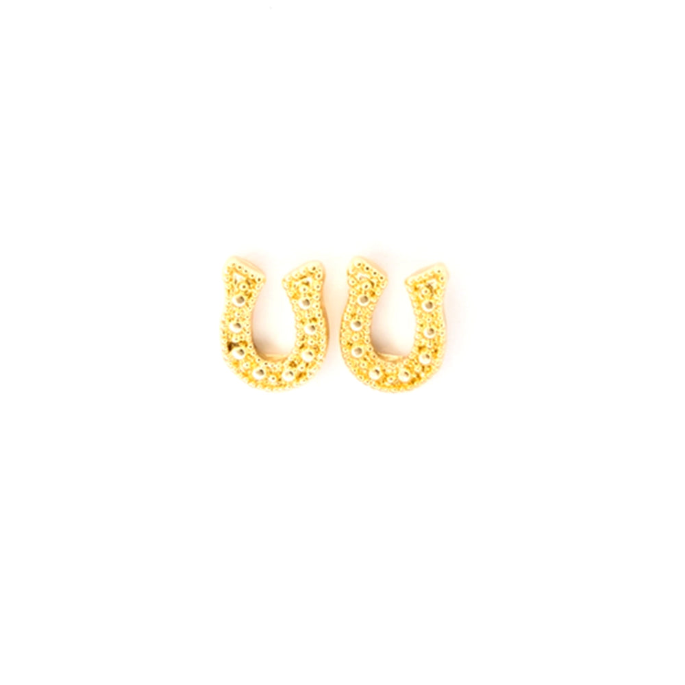 West and Co Jewelry West and Co 18k Gold Plated Horseshoe Stud Earring