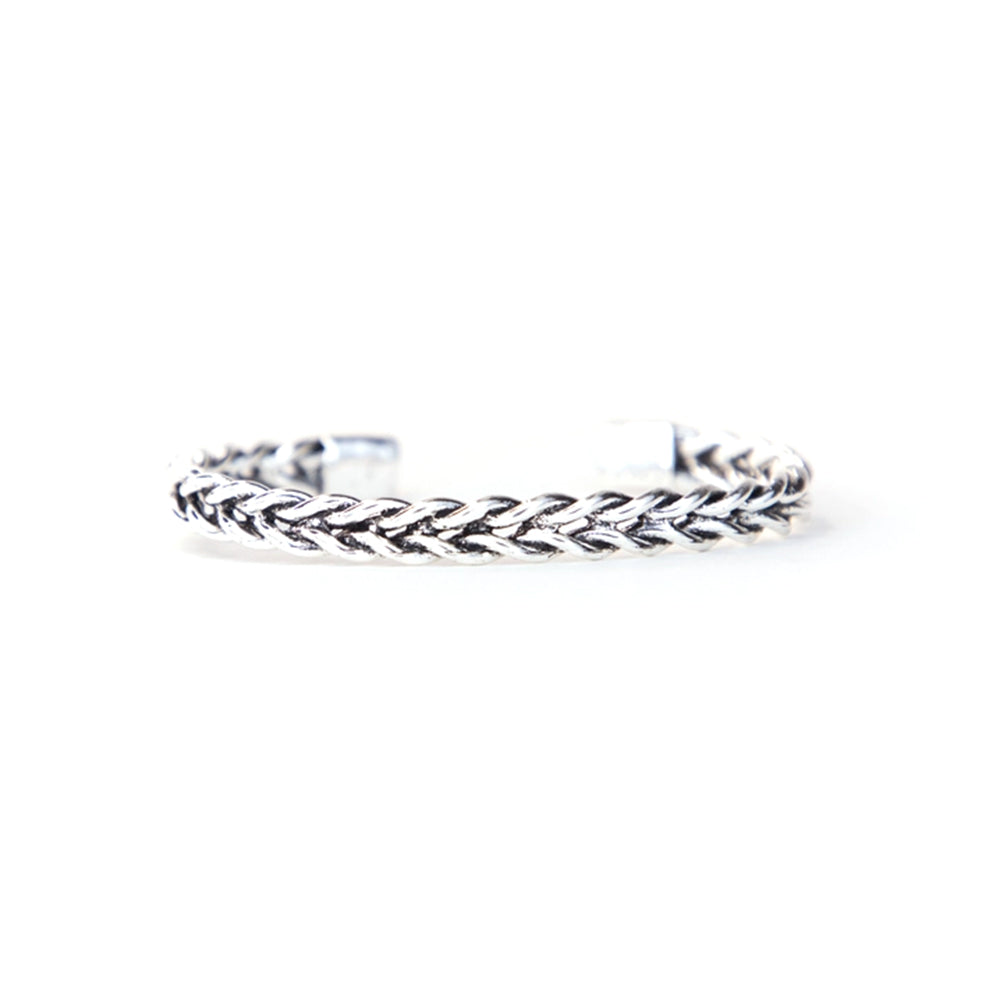 West and Co Jewelry West and Co 18K White Gold Plated Braided Rope Cuff