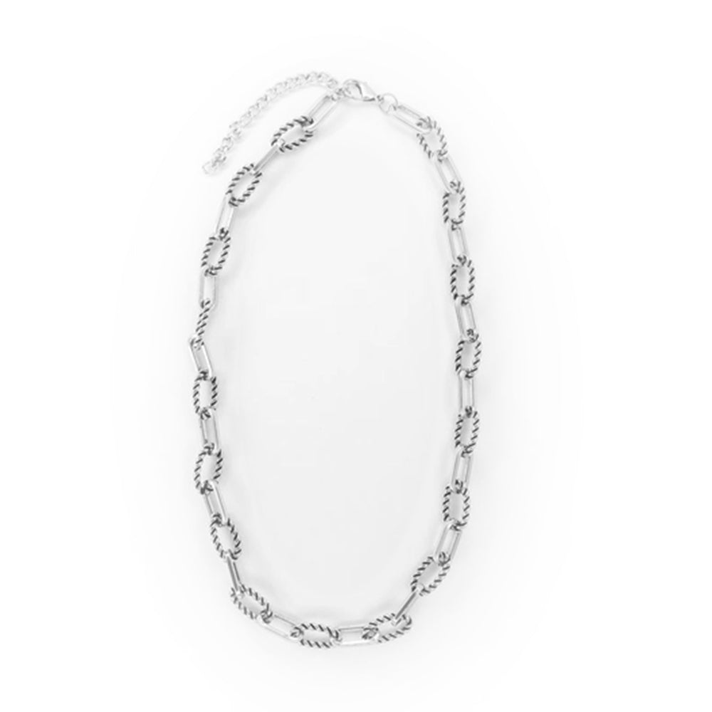 West and Co Jewelry West and Co 18K White Gold Plated Rope Link Chain Bracelet