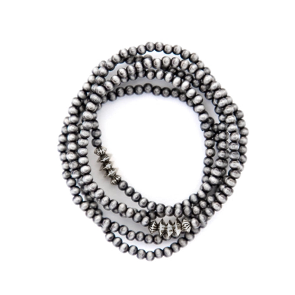 West and Co. Jewelry West and Co. Faux Navajo Pearl with Disc Accents 5 Strand Bracelet