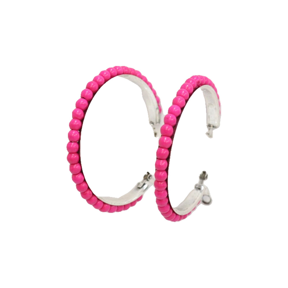 West and Co Jewelry West and Co Pink Hoop and Silver Trim