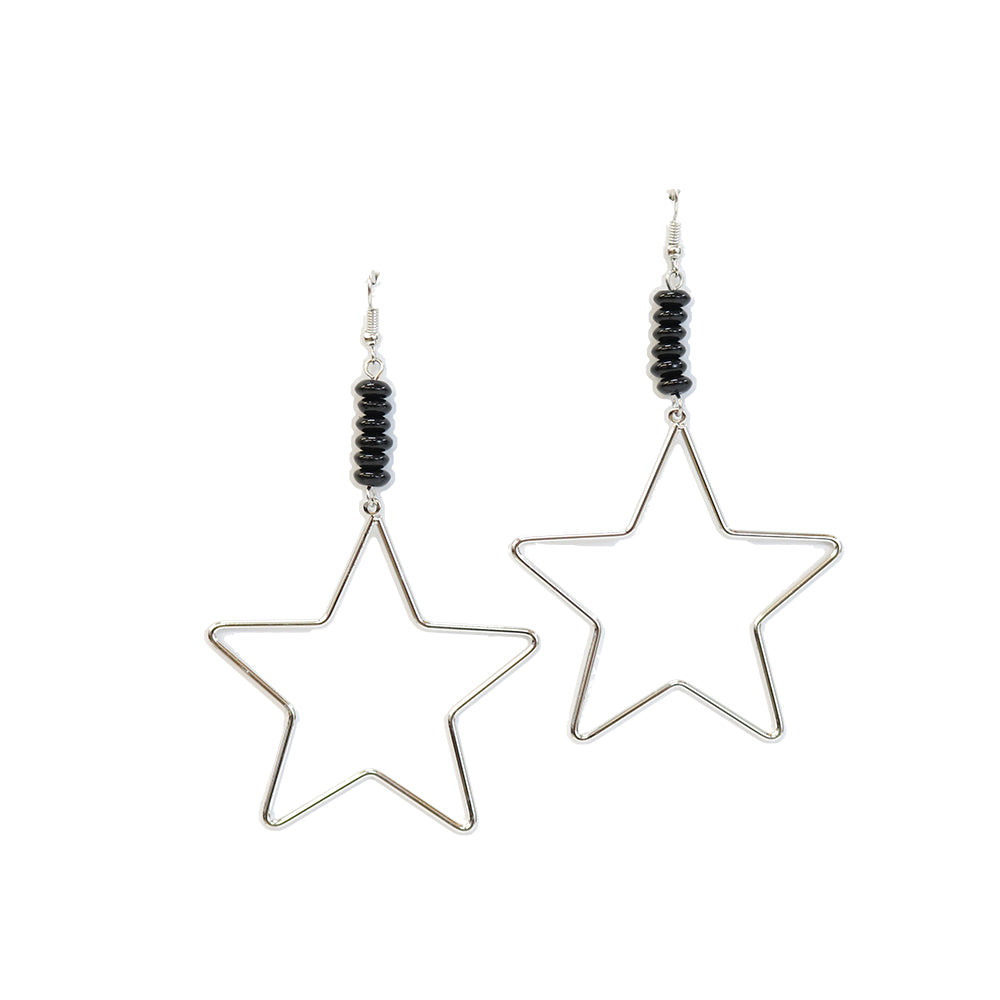 West and Co Jewelry West and Co Silver Star with Black Beads Earrings