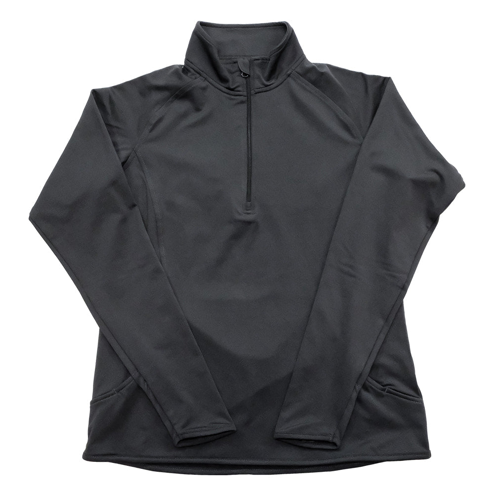 Western Bloodstock Apparel Western Bloodstock Full Embroidered Back Logo Charcoal Poly Spandex Women's Half-zip Pullover - Plus Size