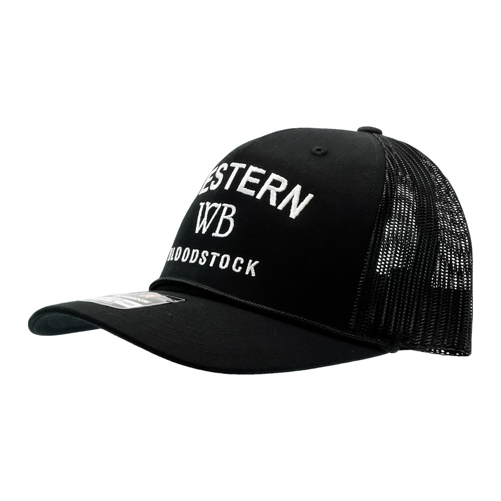 Western Bloodstock Hats Western Bloodstock White Front Logo Black Mesh Back Cap