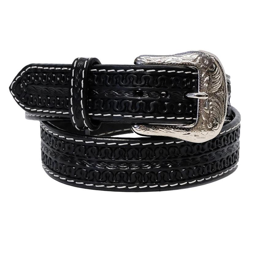 Western Fashion Acc. Apparel Twisted X Black Leather Belt with Silver Buckle