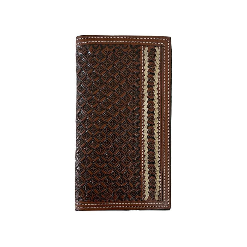 Western Fashion Acc. Other Brown / Osfa Rodeo Brown Snowflake Double Rawhide Men's Wallet