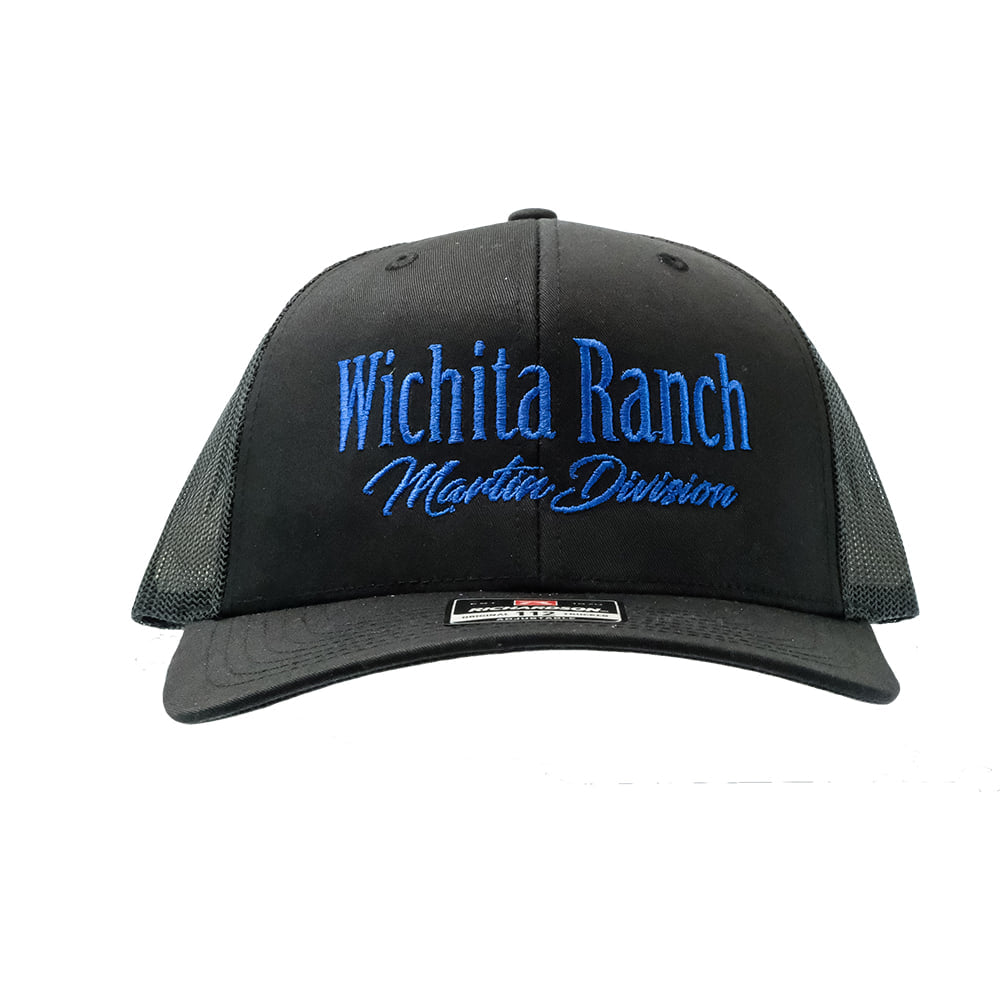 Wichita Ranch Hats Wichita Ranch Martin Division Black with Royal Embroidery Cap