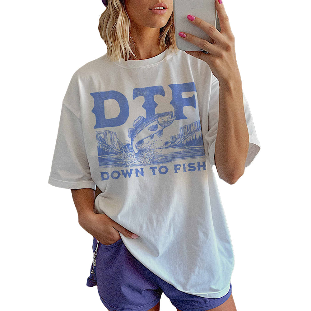 Wknder Apparel Wknder Women's Down To Fish Graphic Tee