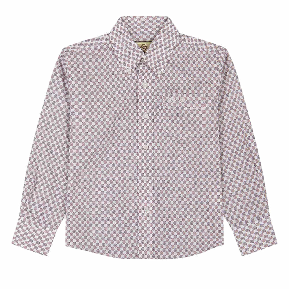 Wrangler Apparel Boys Button Down Long Sleeve Shirt