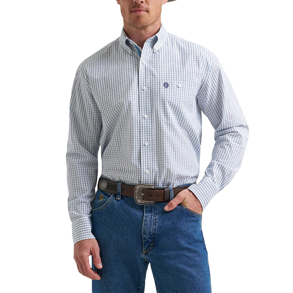 Wrangler Apparel George Strait One Pocket Long Sleeve Shirt