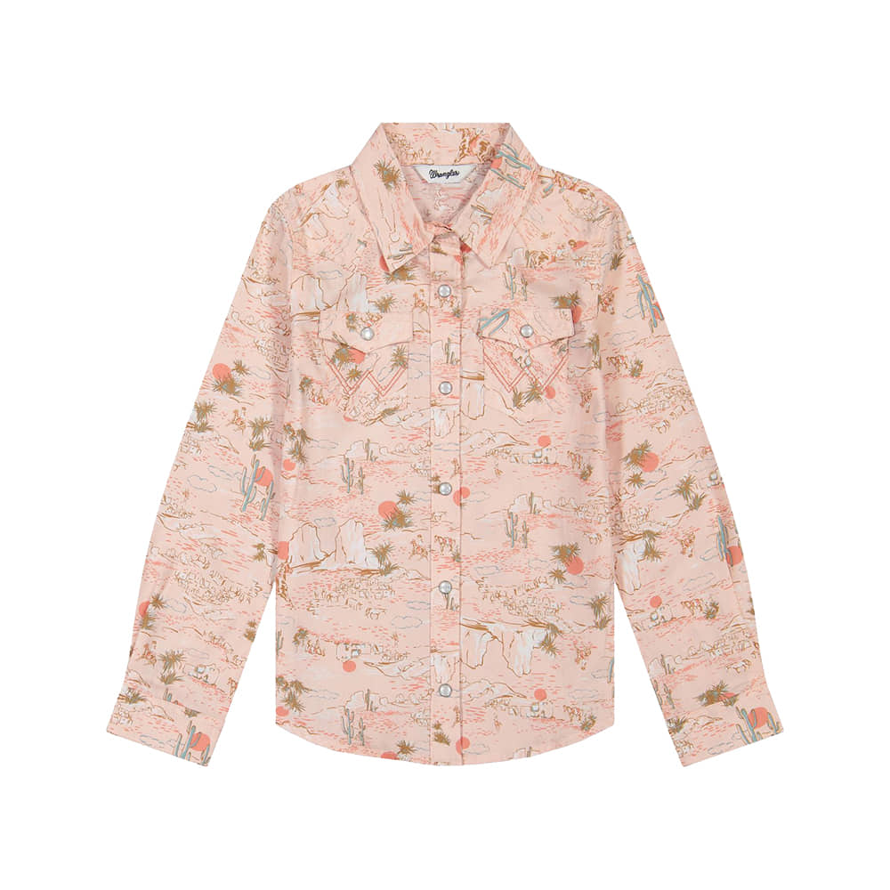 Wrangler Apparel Girls Western Snap Shirt