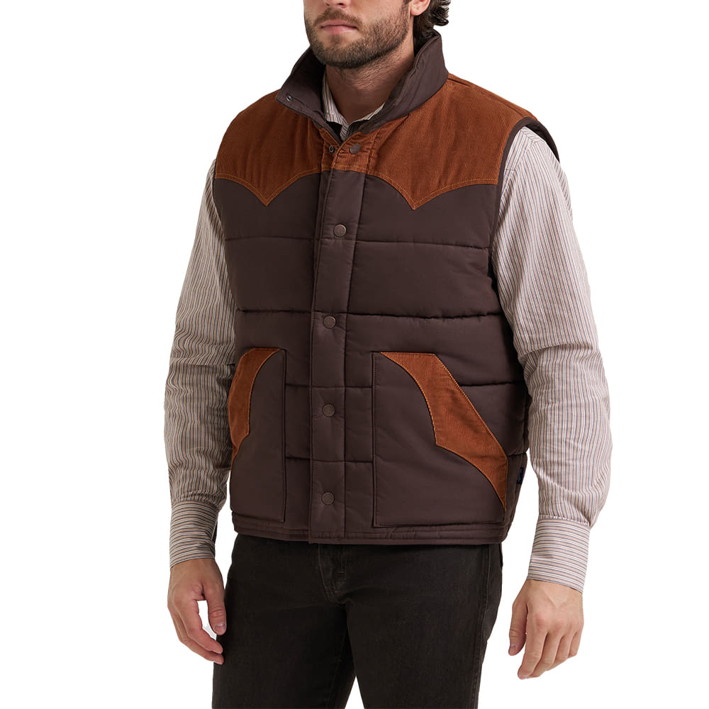 Wrangler Apparel M Mixed Puffer Vest