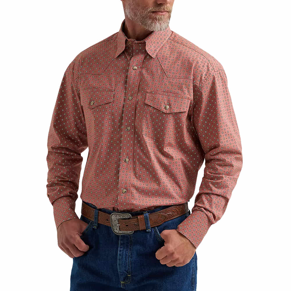 Wrangler Apparel Mens George Strait Long Sleeve Snap Shirt