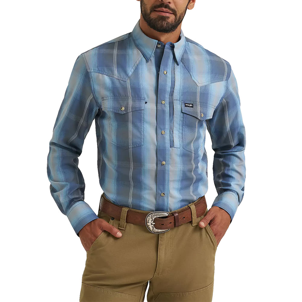 Wrangler Apparel Performance Long Sleeve Snap Shirt