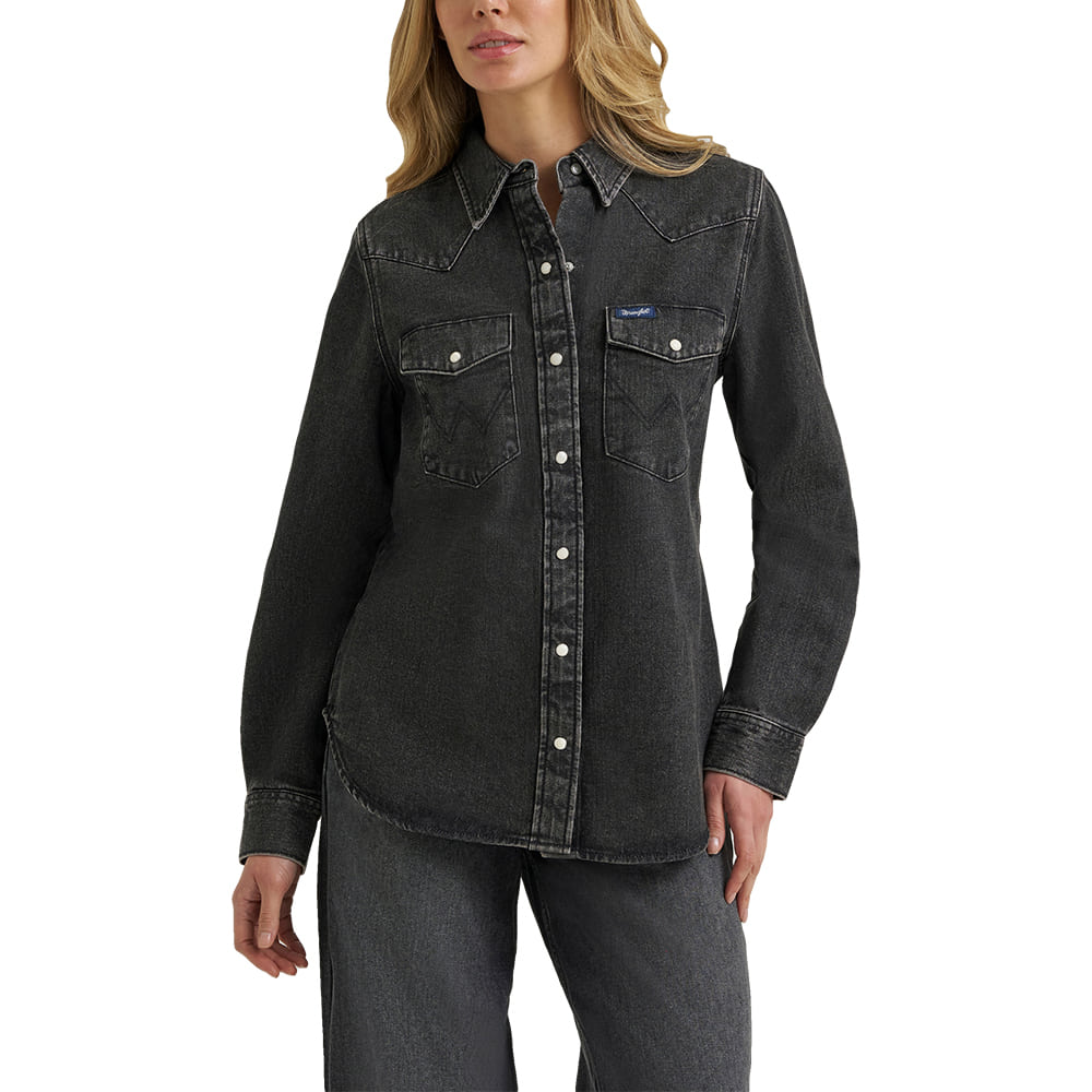 Wrangler Apparel W Vintage Denim L/S Snap Shirt