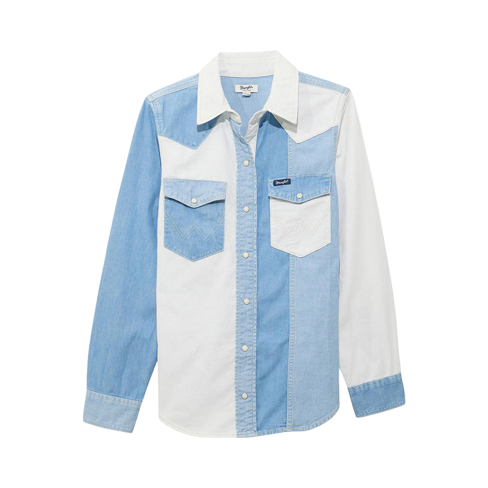 Wrangler Apparel Wrangler Denim Boyfriend Snap Long Sleeve Women's Shirt
