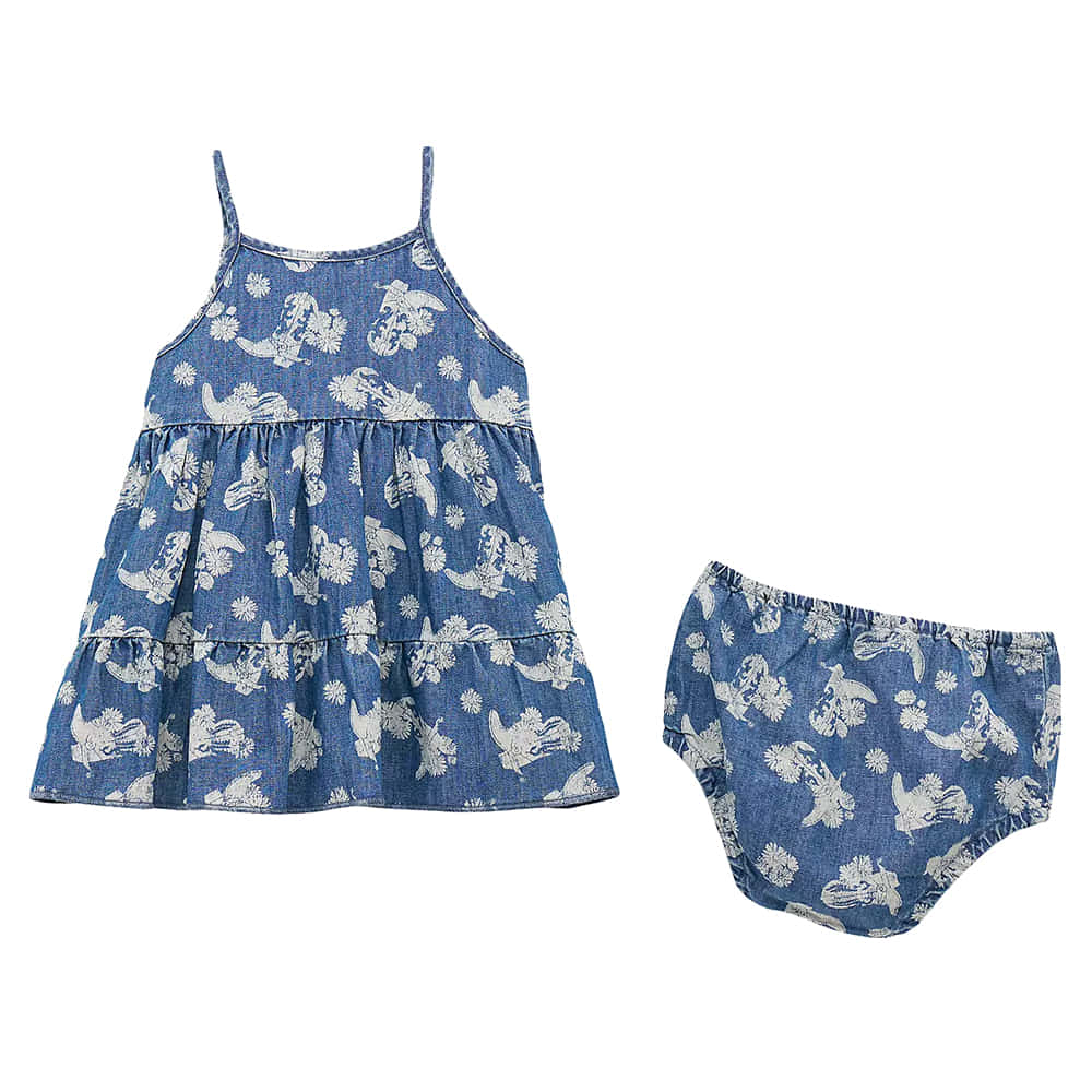Wrangler Apparel Wrangler Girl's Infant Denim Tiered Dress