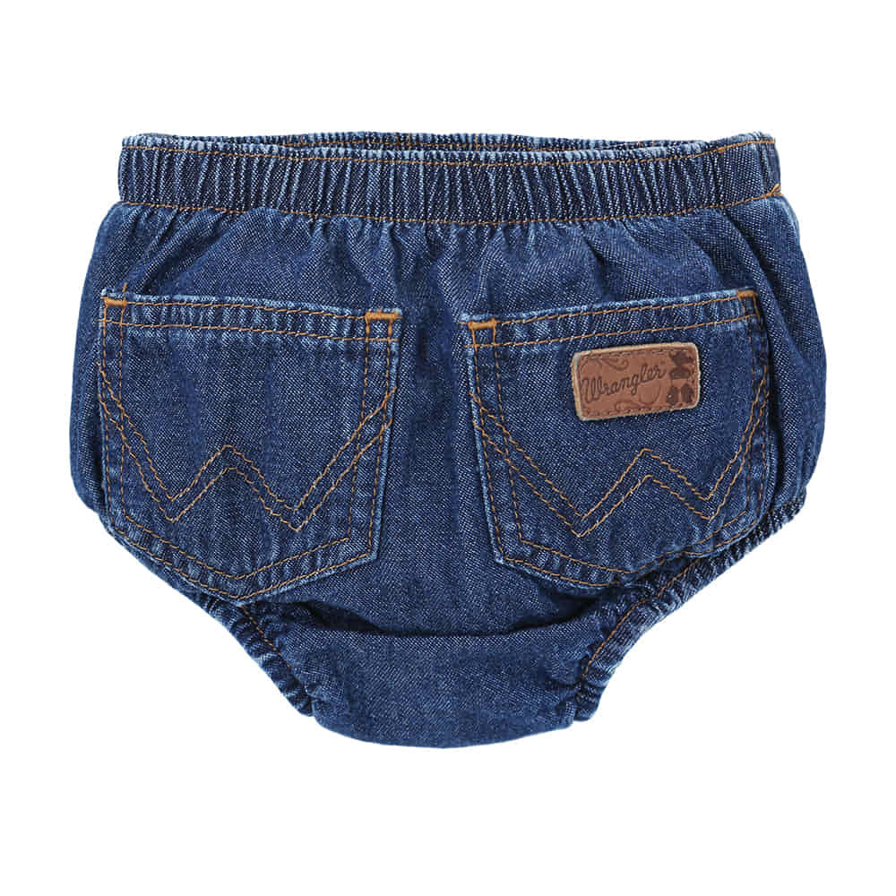 Wrangler Apparel Wrangler Infant Diaper Cover Washed Indigo