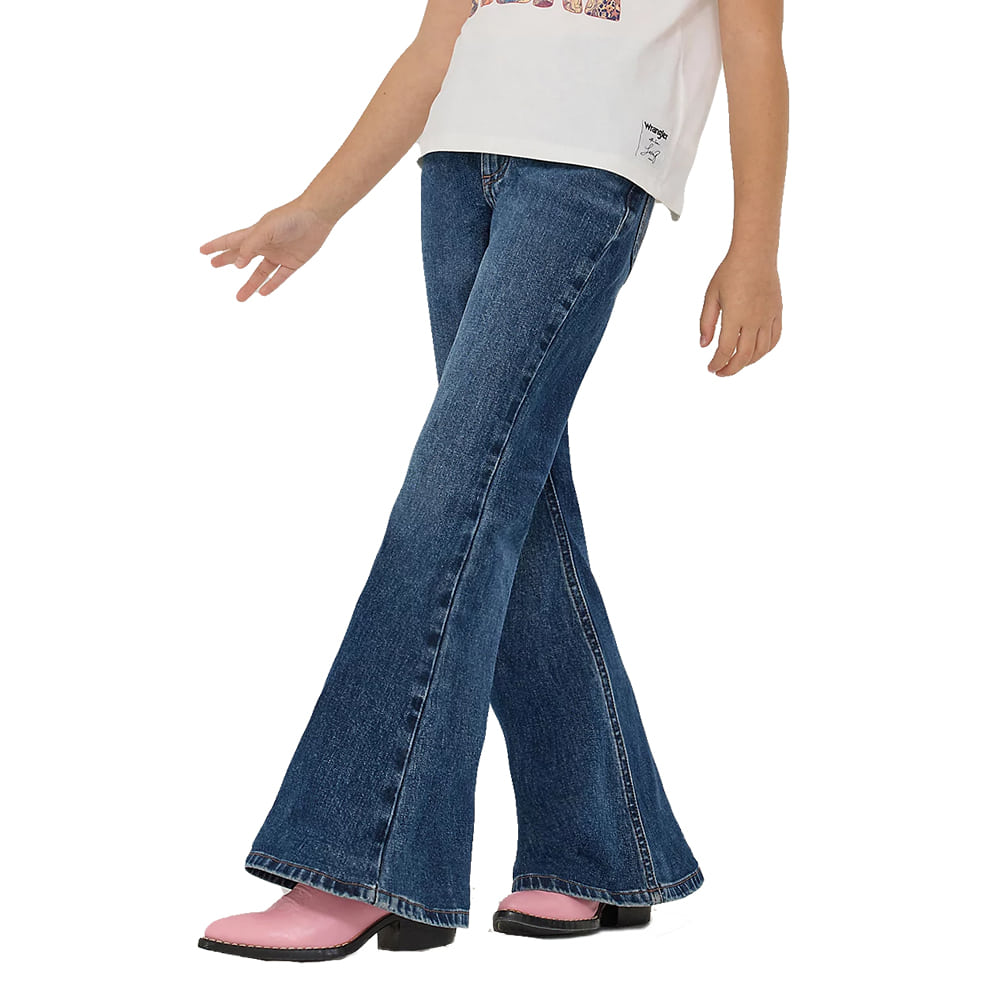 Wrangler Apparel Wrangler Lainey Wilson Dark-Wash Bell Bottom Girls Jean