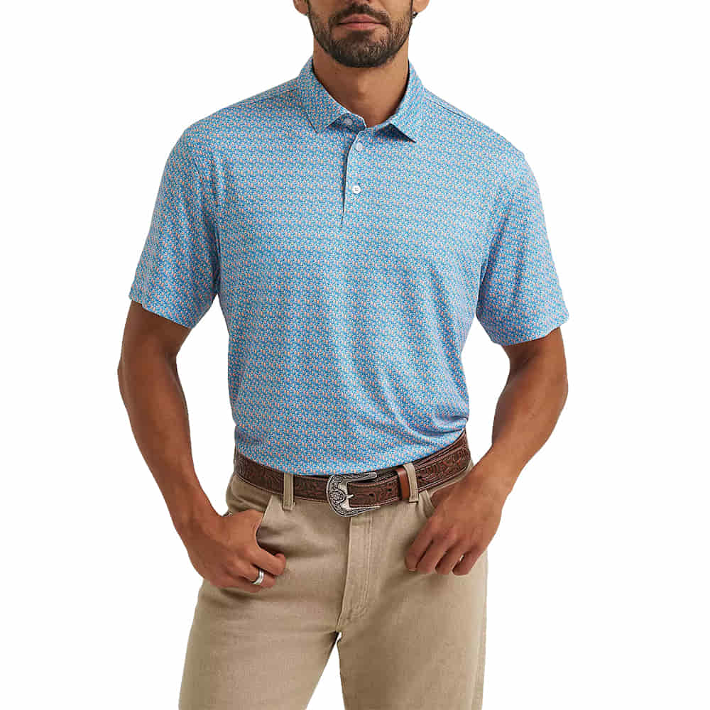 Wrangler Apparel Wrangler Men's Paypay Punch Short Sleeve Polo
