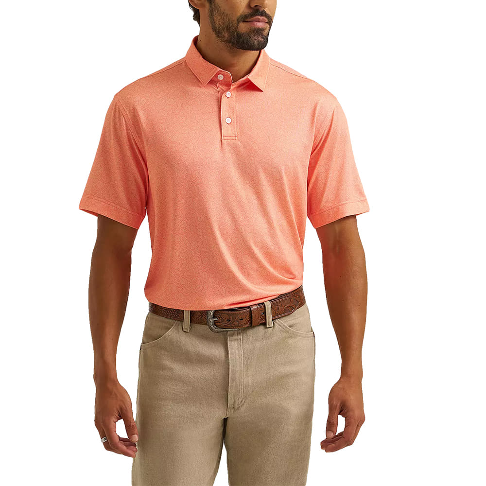 Wrangler Apparel Wrangler Men's Peach Echo Short Sleeve Polo
