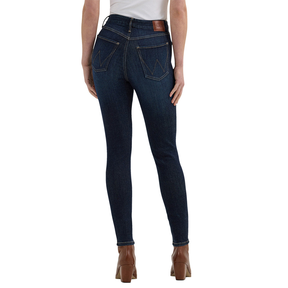 Wrangler Apparel Wrangler Womens Bespoke Skinny High Rise Dark Denim Jean