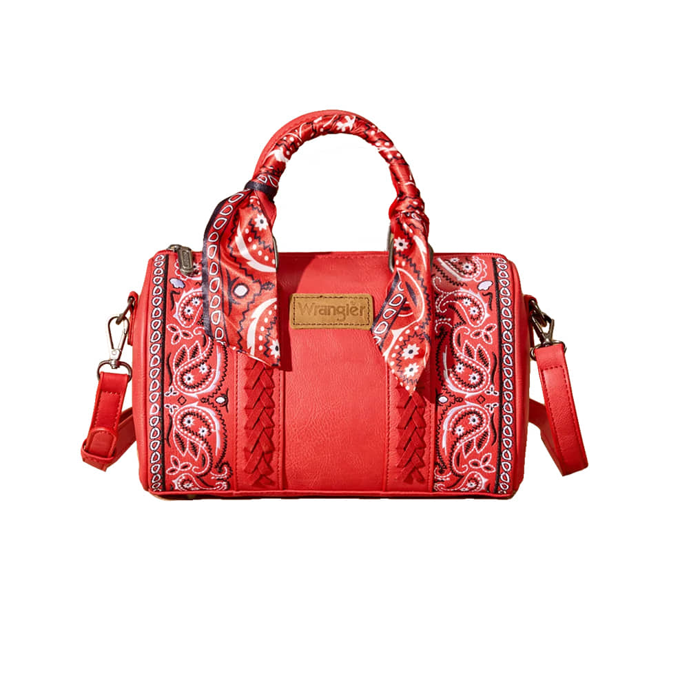 Wrangler Other Wrangler Bandana Paisley Print Barrel Crossbody in Red