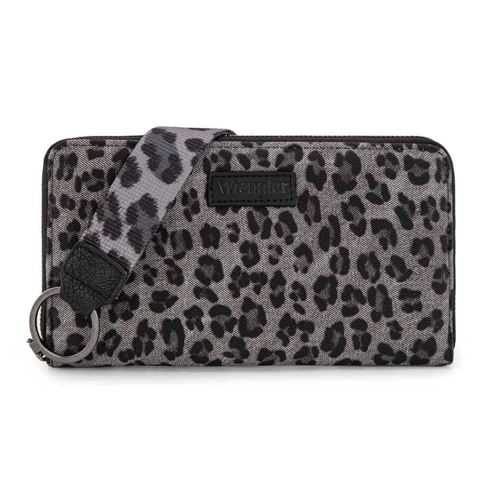 Wrangler Other Wrangler Black Leopard Print Wristlet Wallet
