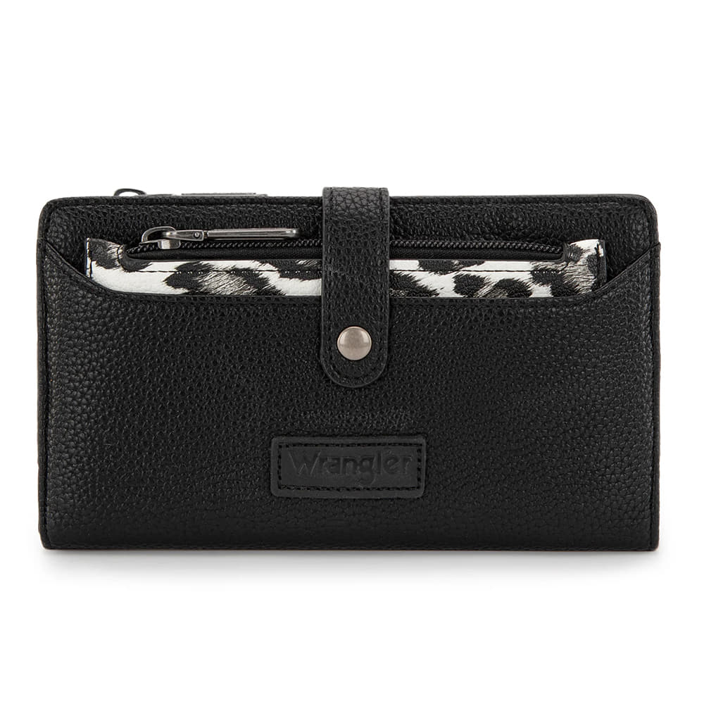 Wrangler Other Wrangler Black Western Bifold RFID with Detachable Pouch Wallet