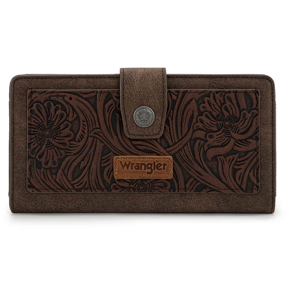 Wrangler Other Wrangler Coffee Western Floral Tooled RFID Wallet