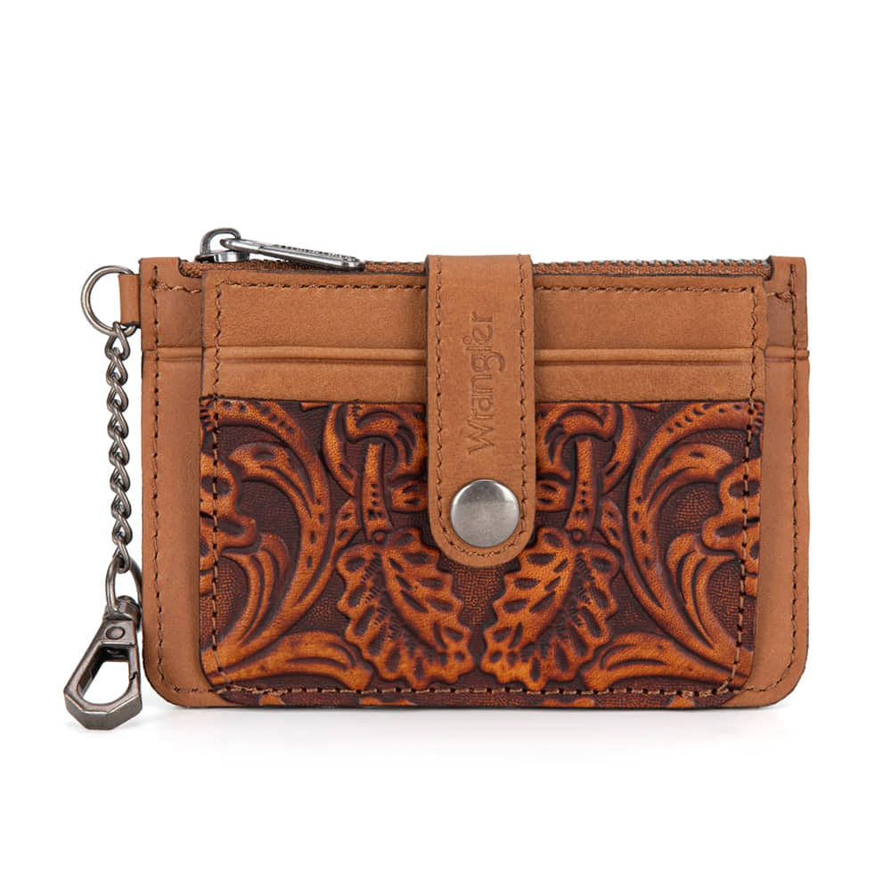 Wrangler Other Wrangler Genuine Leather Floral Tooled RFID Card Wallet