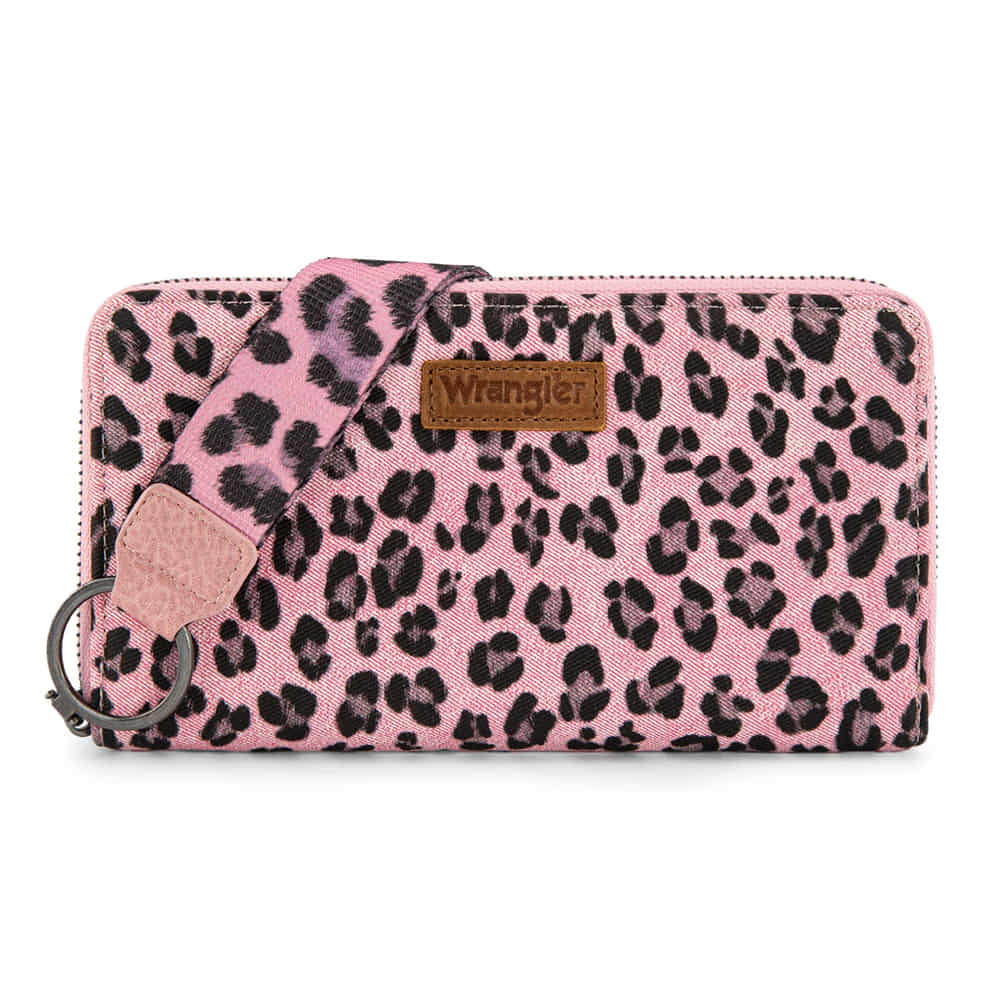 Wrangler Other Wrangler Pink Leopard Print Wristlet Wallet