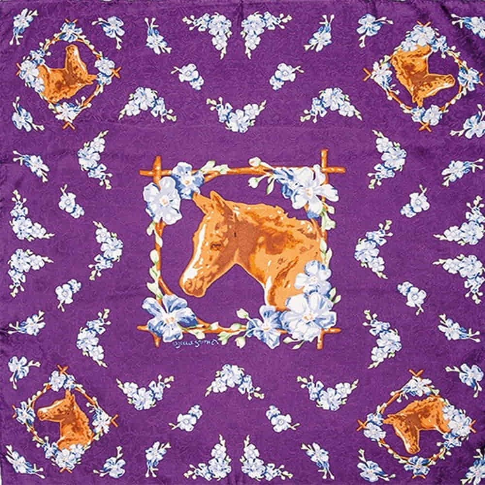 Wyoming Traders Apparel 34X34 Wyoming Traders Purple Filly Midnight Wild Rag